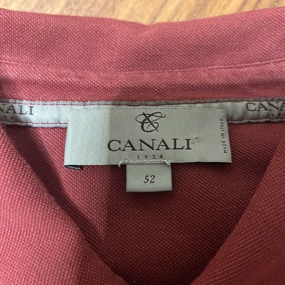 Canali Maroon Polo Shirt Sz. Eur 52 US M - Picture 7 of 10